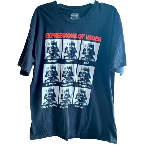 Star Wars Other - STARS WARS DARK VADER EXPRESSIONS OF VADER GRAPHIC‎ TEE SZ XL